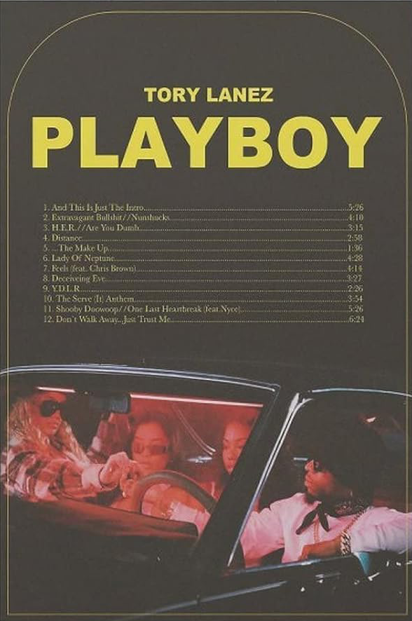 "TORY LANES " PLAY BOY CANVAS POSTER