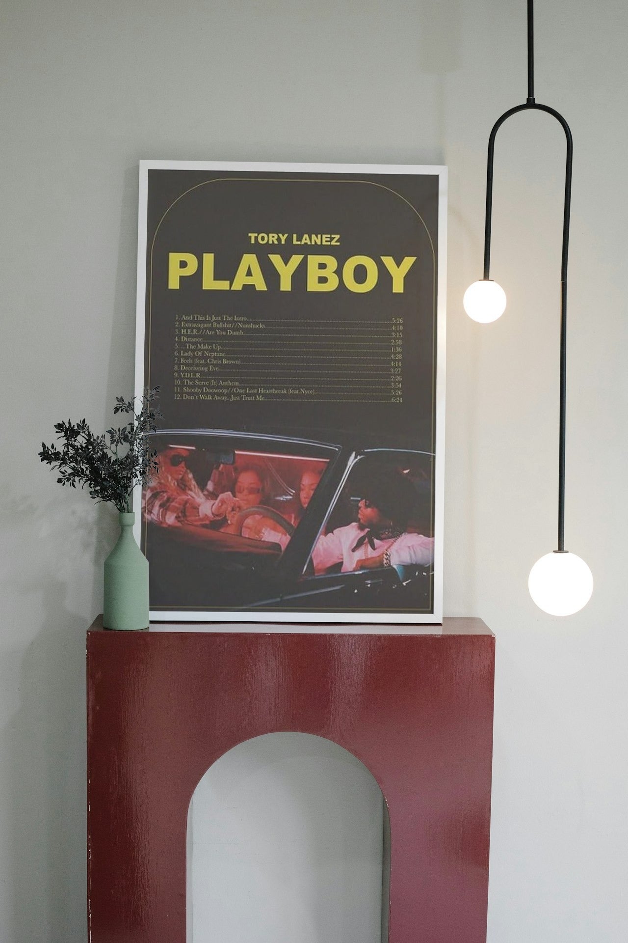 "TORY LANES " PLAY BOY CANVAS POSTER