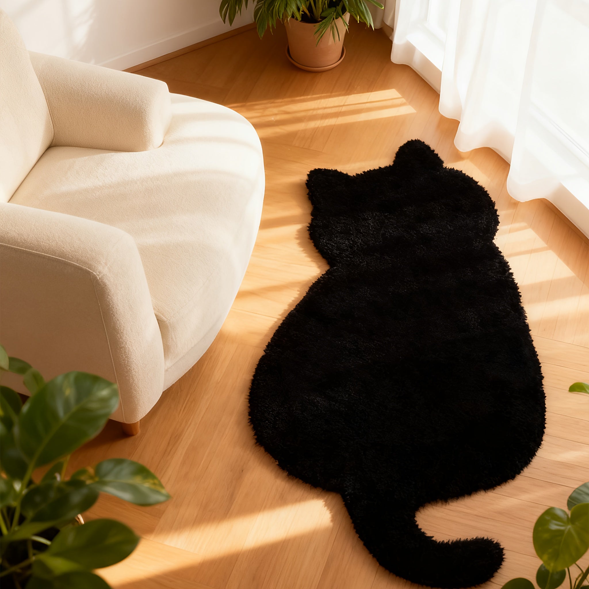BLACK CAT RUG view 5