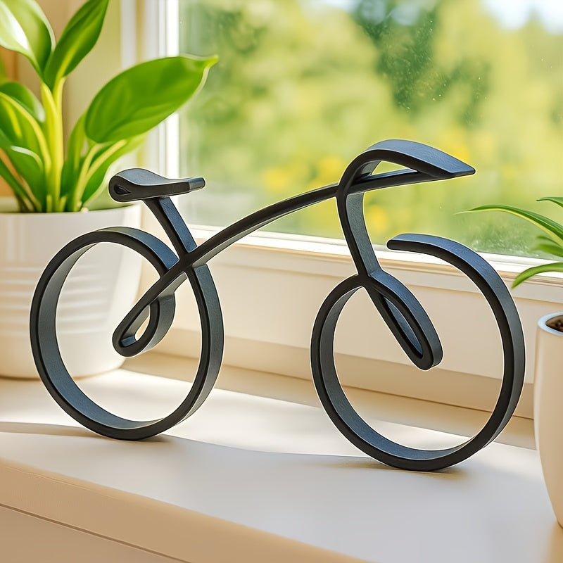 Tnessential Minimalist Bicycle Sculpture Wire Frame Style 3D Decor