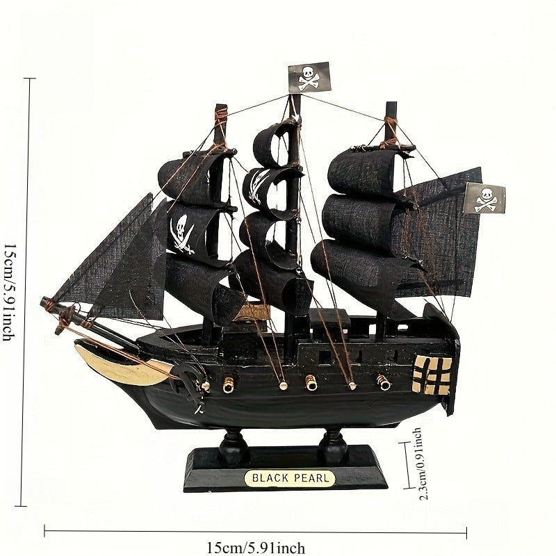 Tnessential 9-inch Mediterranean Sailing Ship Decorative Model 3D Decor