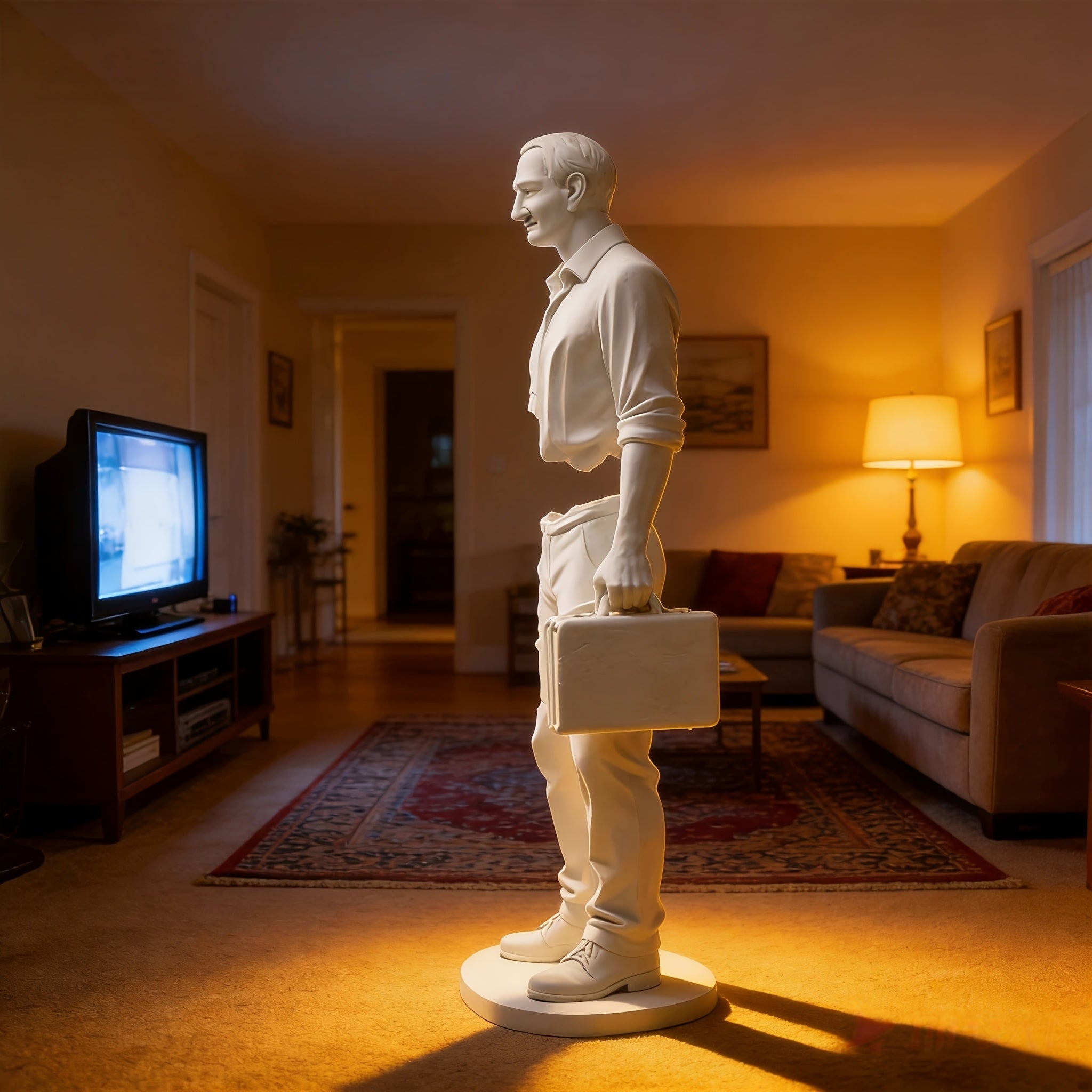 Tnessential D Surreal Abstract Traveler Sculpture Statue 3D Decor