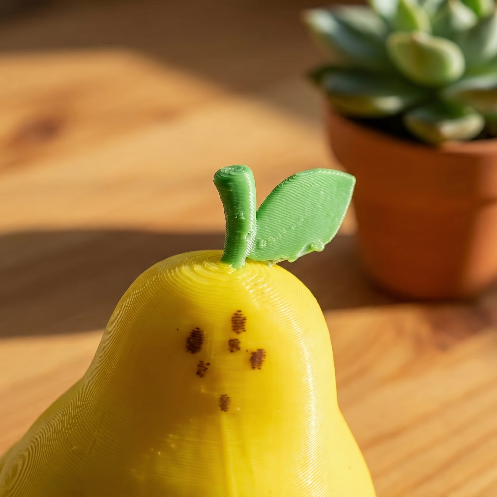 Tnessential Adorable Melancholic Pear Statue 3D Decor