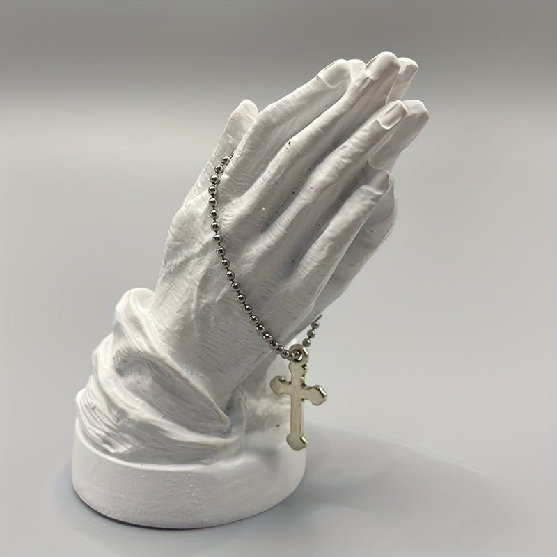 Tnessential Statue of a Praying Table with Both Hands 3D Decor