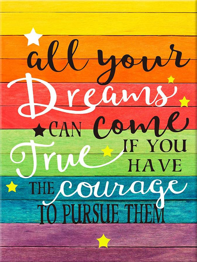 MOTIVATIONAL CANVAS POSTER :ALL YOU DREAM CAN COME TRUE"