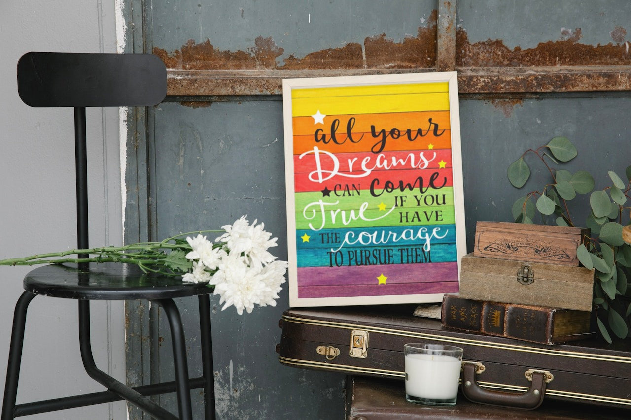 MOTIVATIONAL CANVAS POSTER :ALL YOU DREAM CAN COME TRUE"