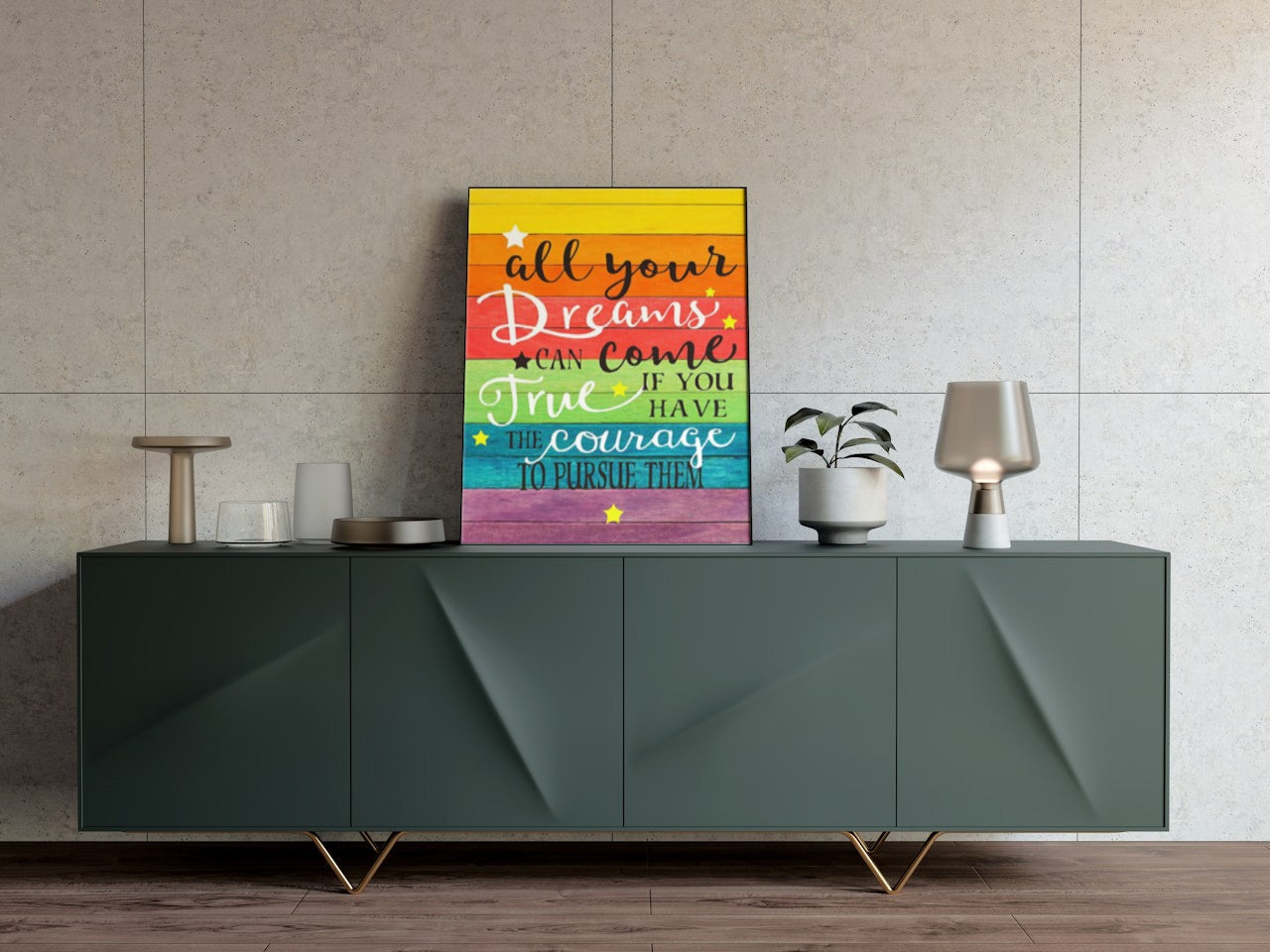 MOTIVATIONAL CANVAS POSTER :ALL YOU DREAM CAN COME TRUE"