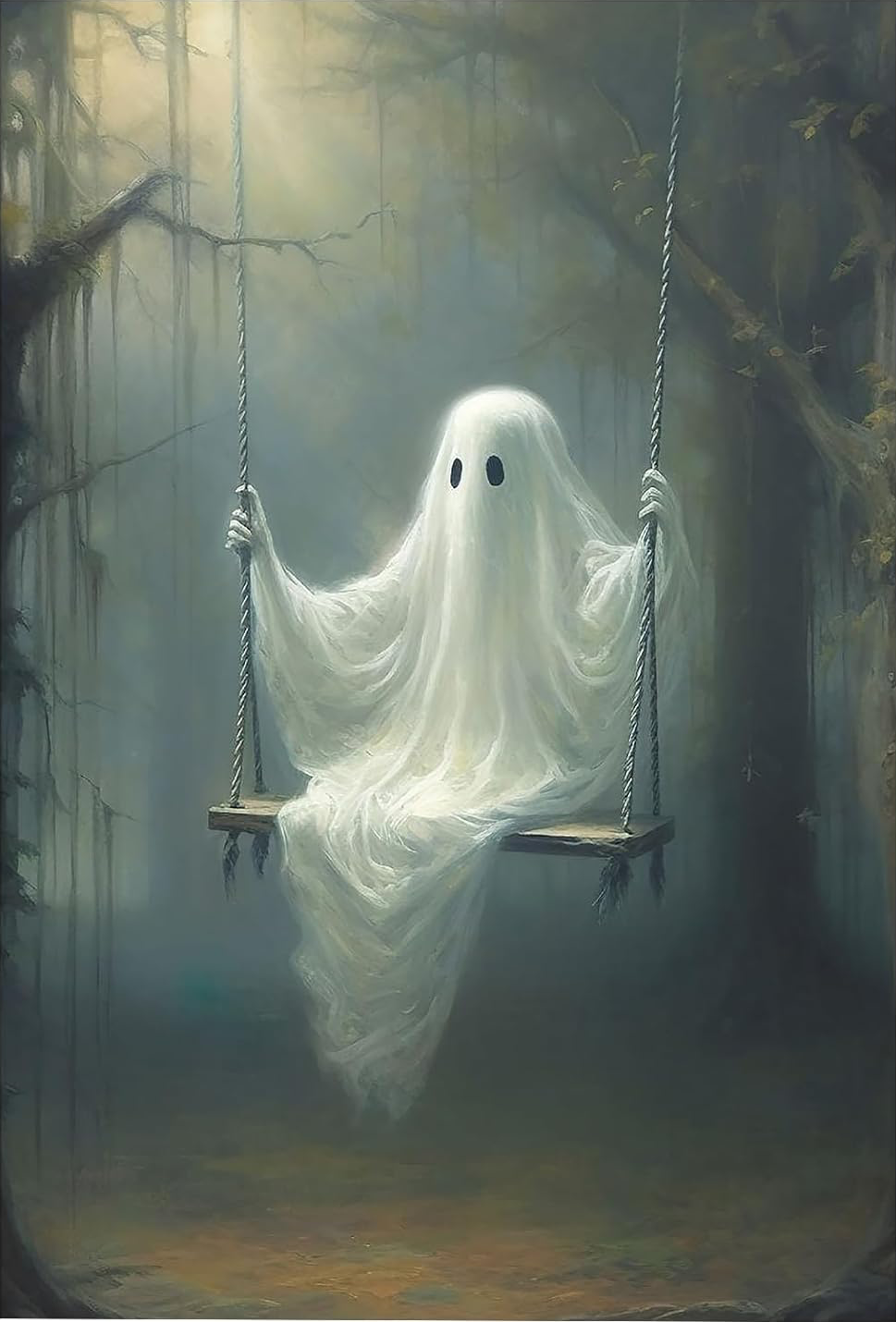SPOOKY AI GENERATED GHOST POSTER