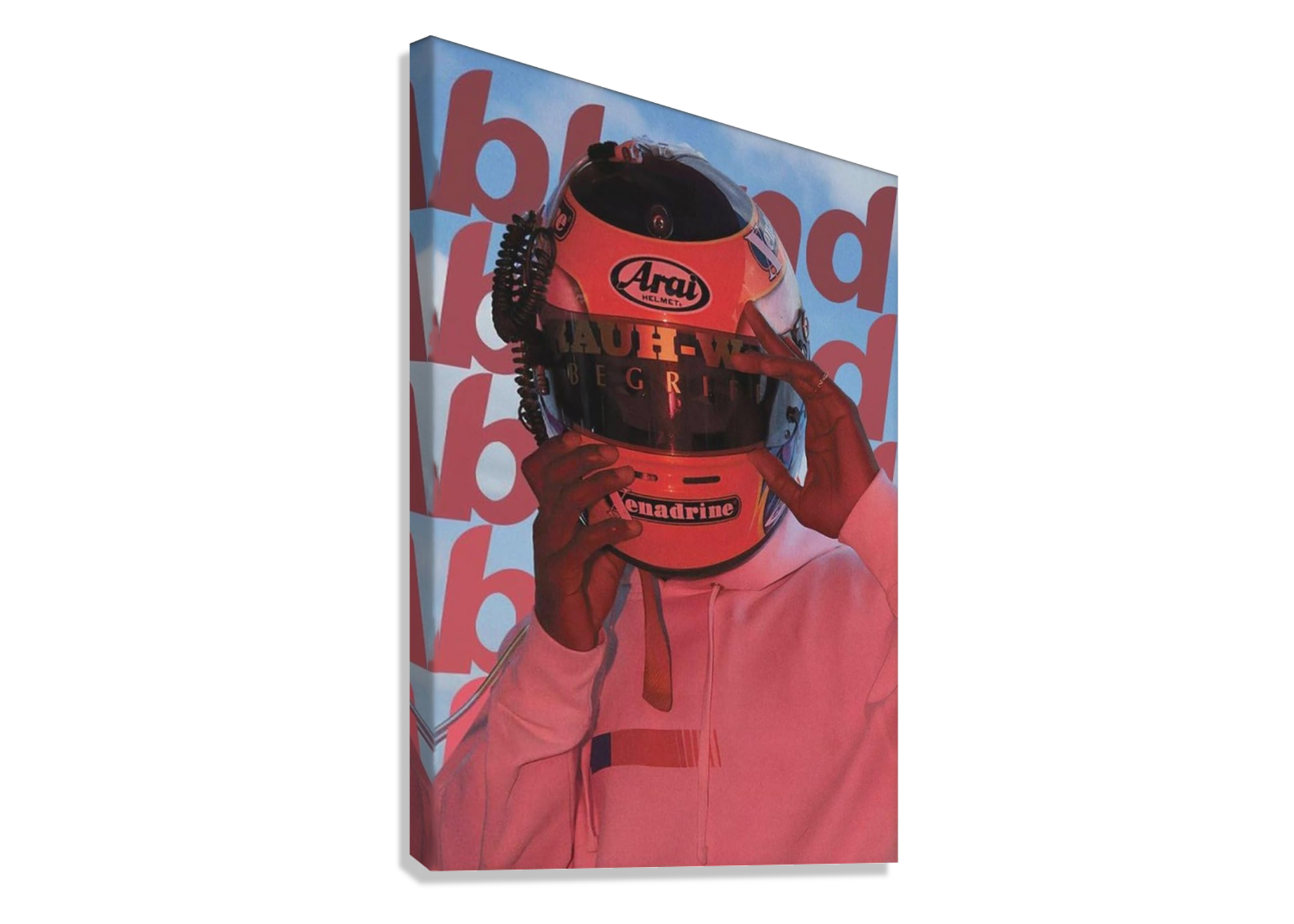 BLOND FRANK OCEAN BIKER CANVAS POSTER