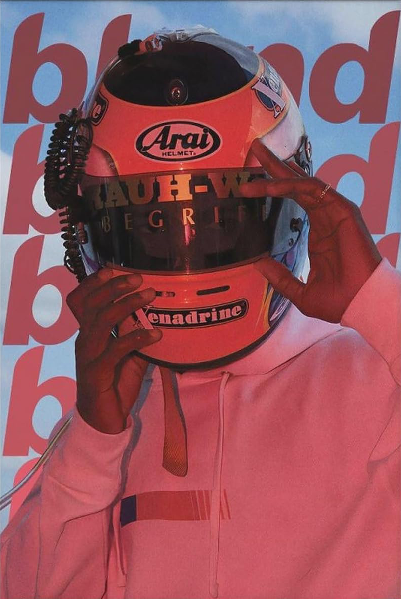 BLOND FRANK OCEAN BIKER CANVAS POSTER