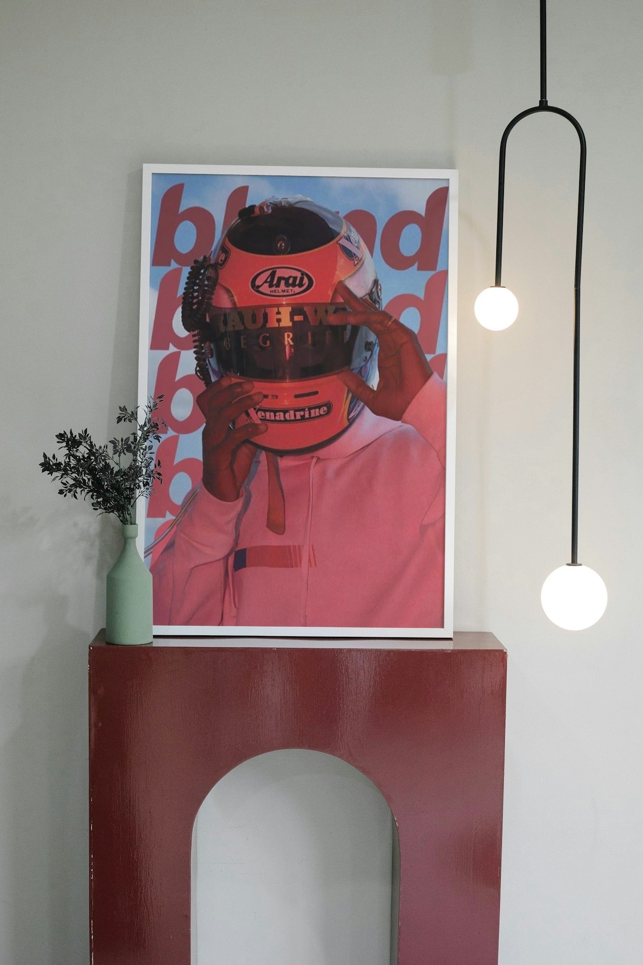 BLOND FRANK OCEAN BIKER CANVAS POSTER