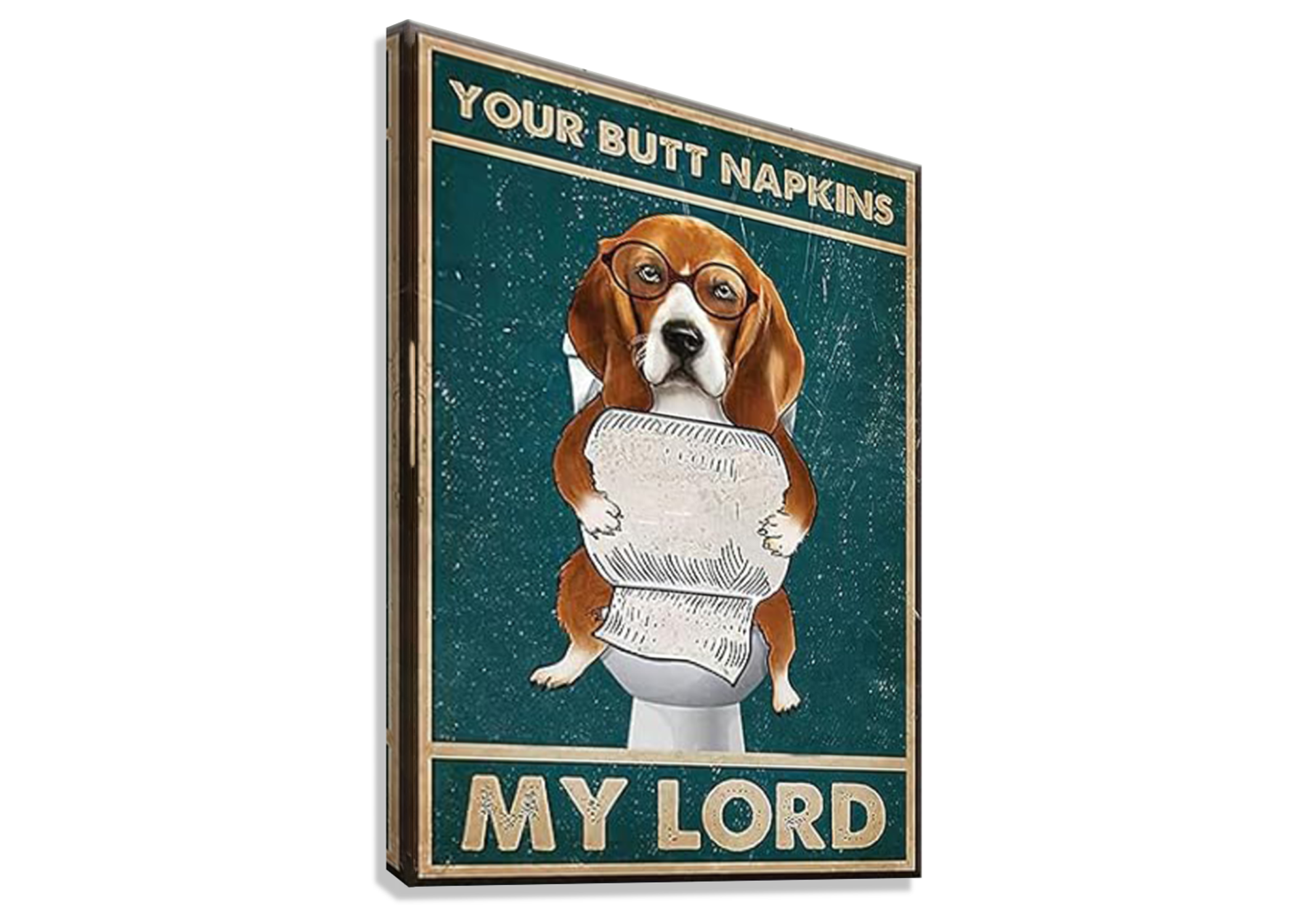 cute funny dog canvas poster