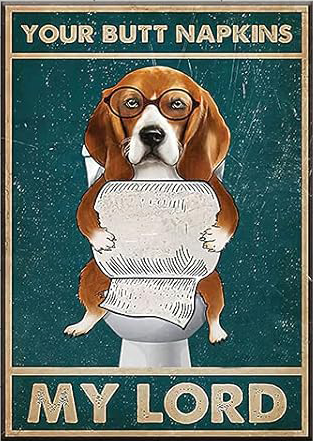 cute funny dog canvas poster
