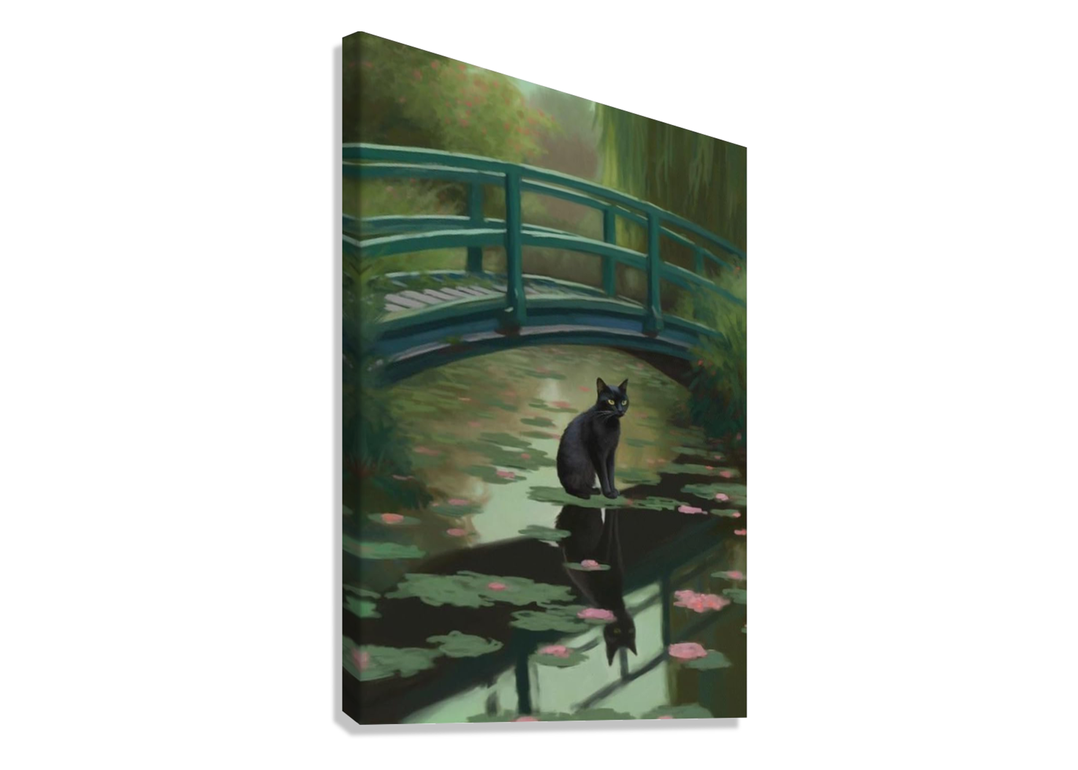 CUTE SPOOKY BLACK CAT PAINTING