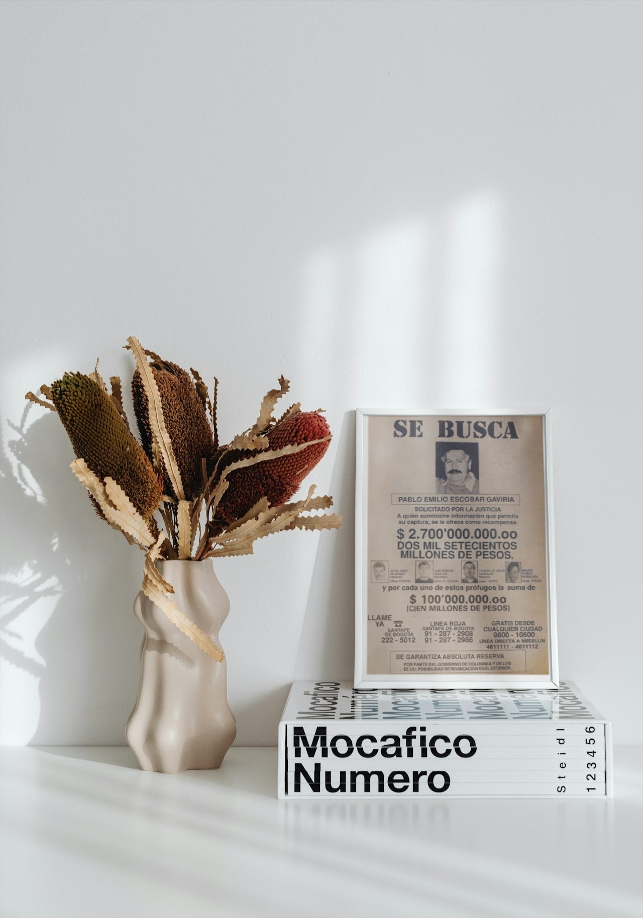 PABLO ESCOBAR MUG SHOT CANVAS POSTER