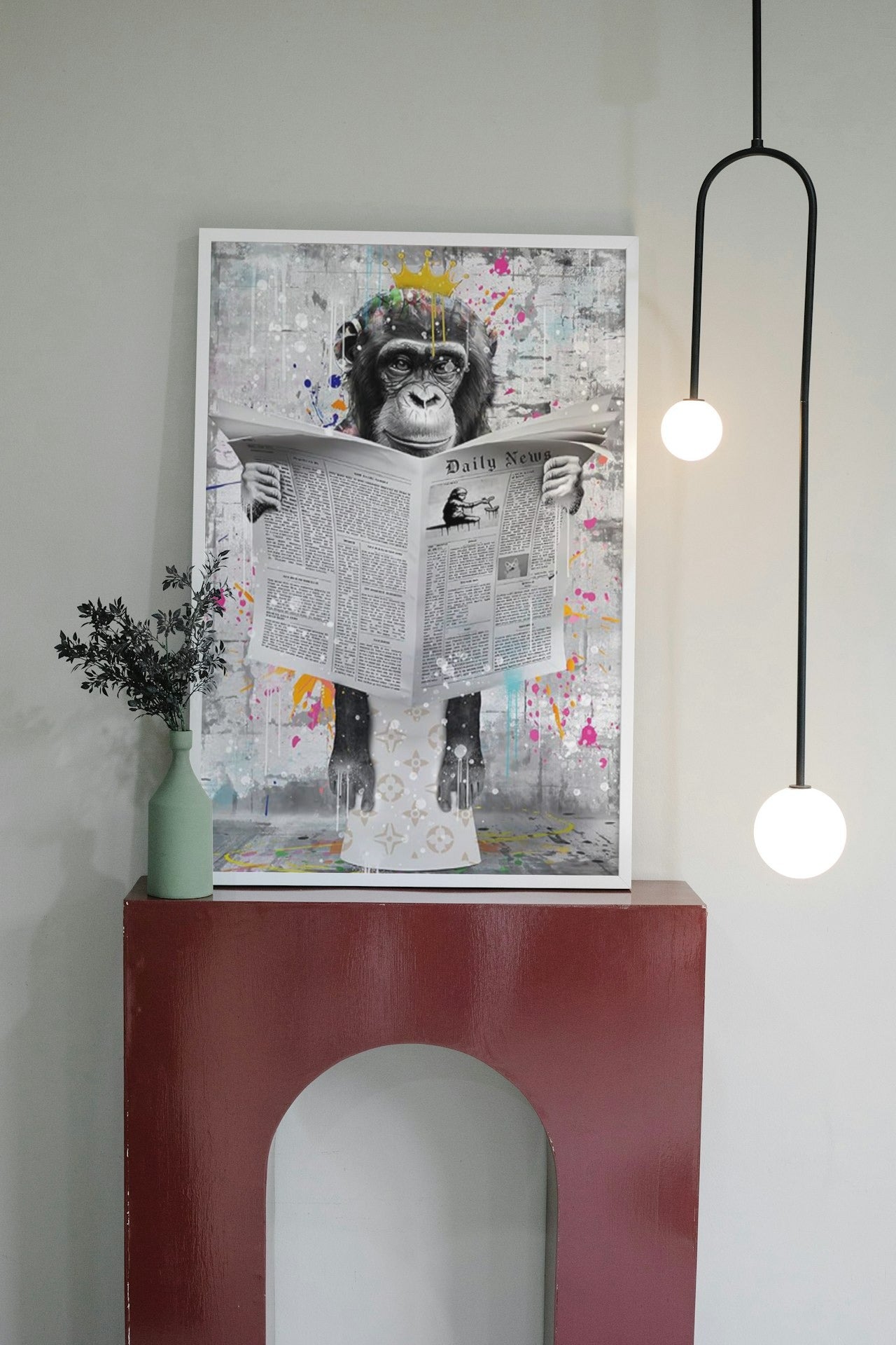 FUNNY ARTISTIC MONKEY CANVAS POSTER