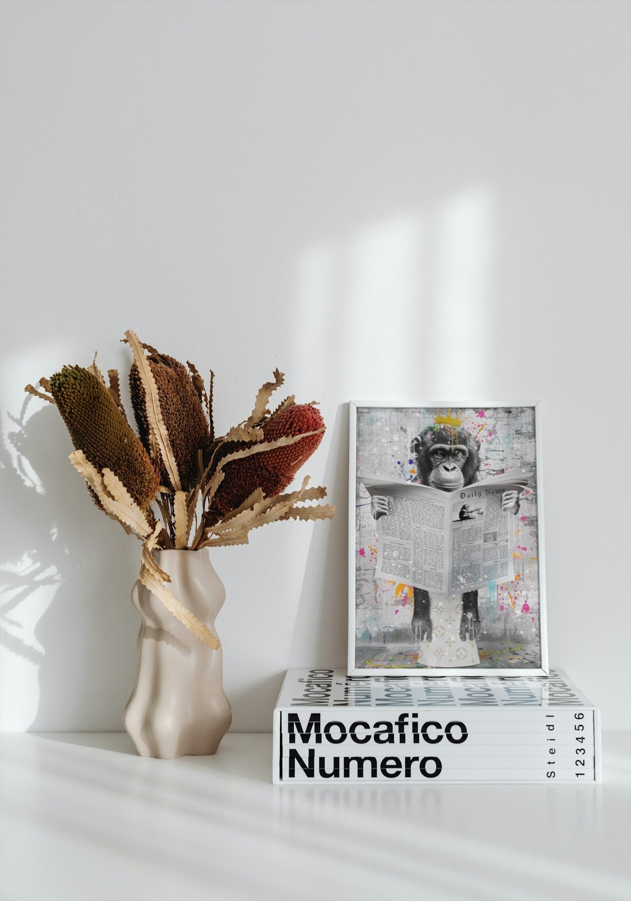 FUNNY ARTISTIC MONKEY CANVAS POSTER