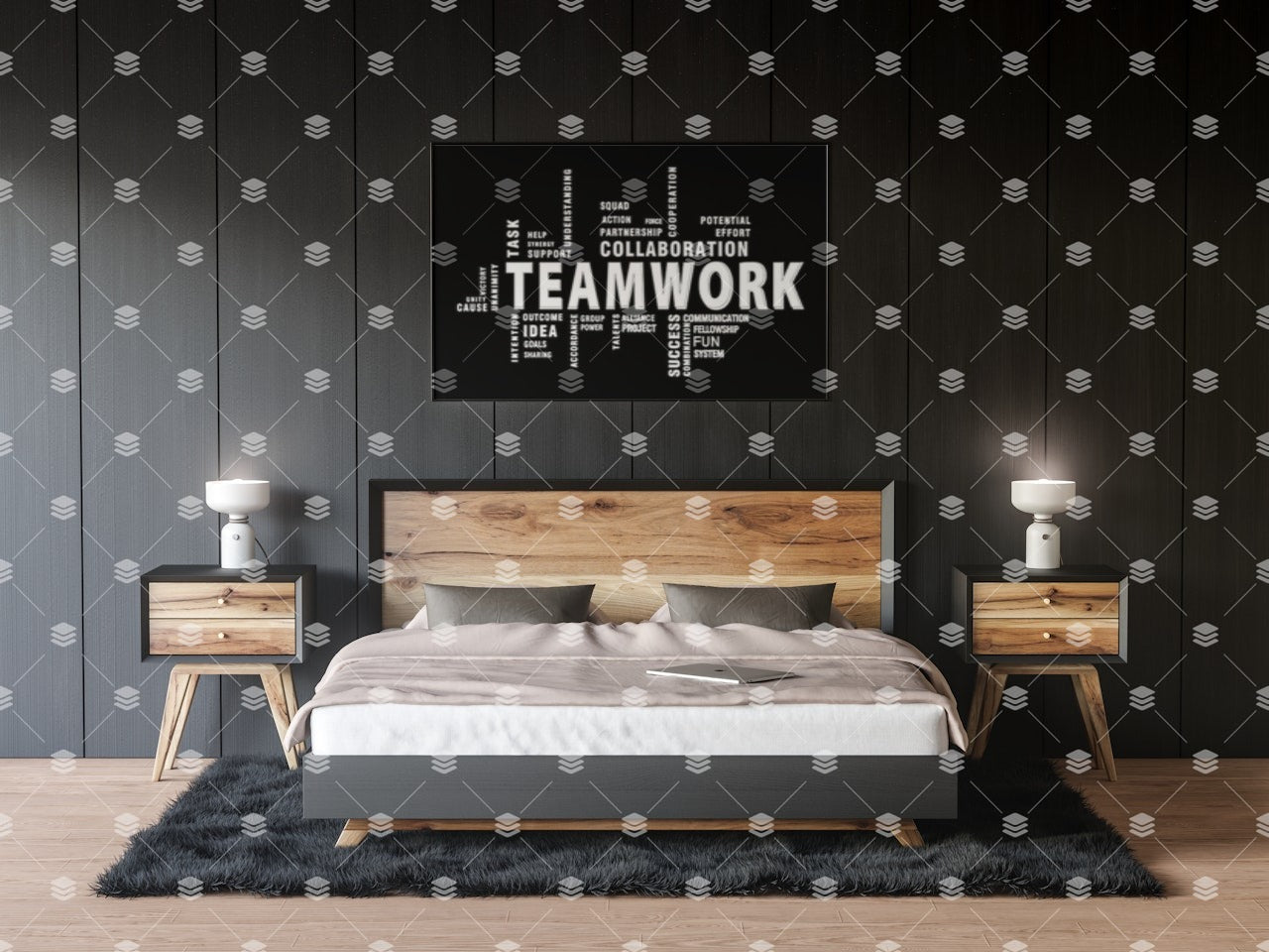 TEAMWORK MOTIVATIONAL CANVAS POSTER