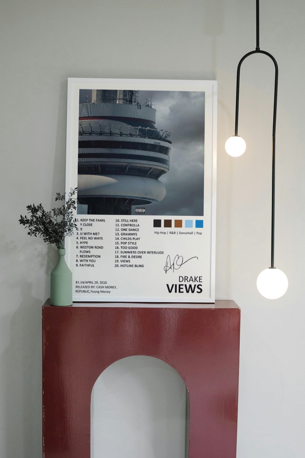 DRAKE "VIEWS" CANVAS POSTER
