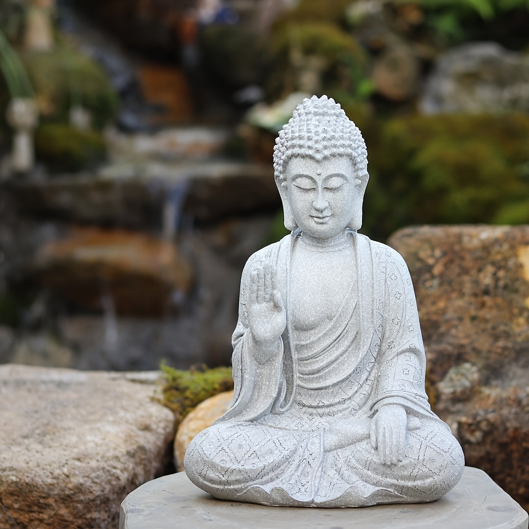 Tnessential Buddha Statue Resin Craft 3D Decor