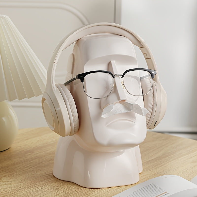 Tnessential Creative Moai Head Tissue Box 3D Decor