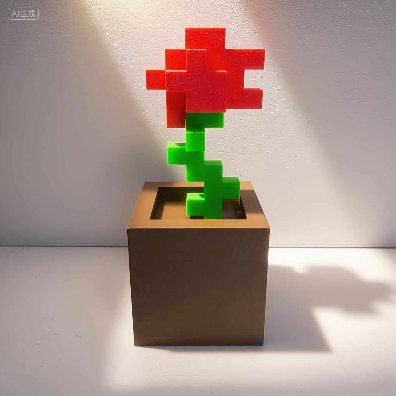 Tnessential Pixel Rose Decoration 3D Decor