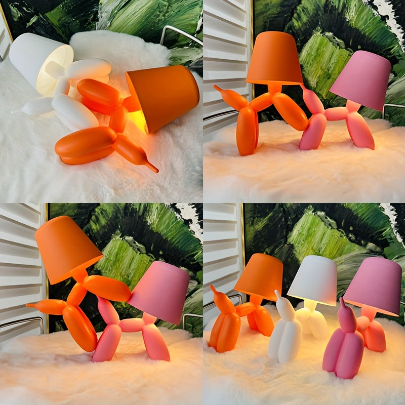 Tnessential Creative and Romantic Balloon Dog Table Lamp with Touch 3D Decor