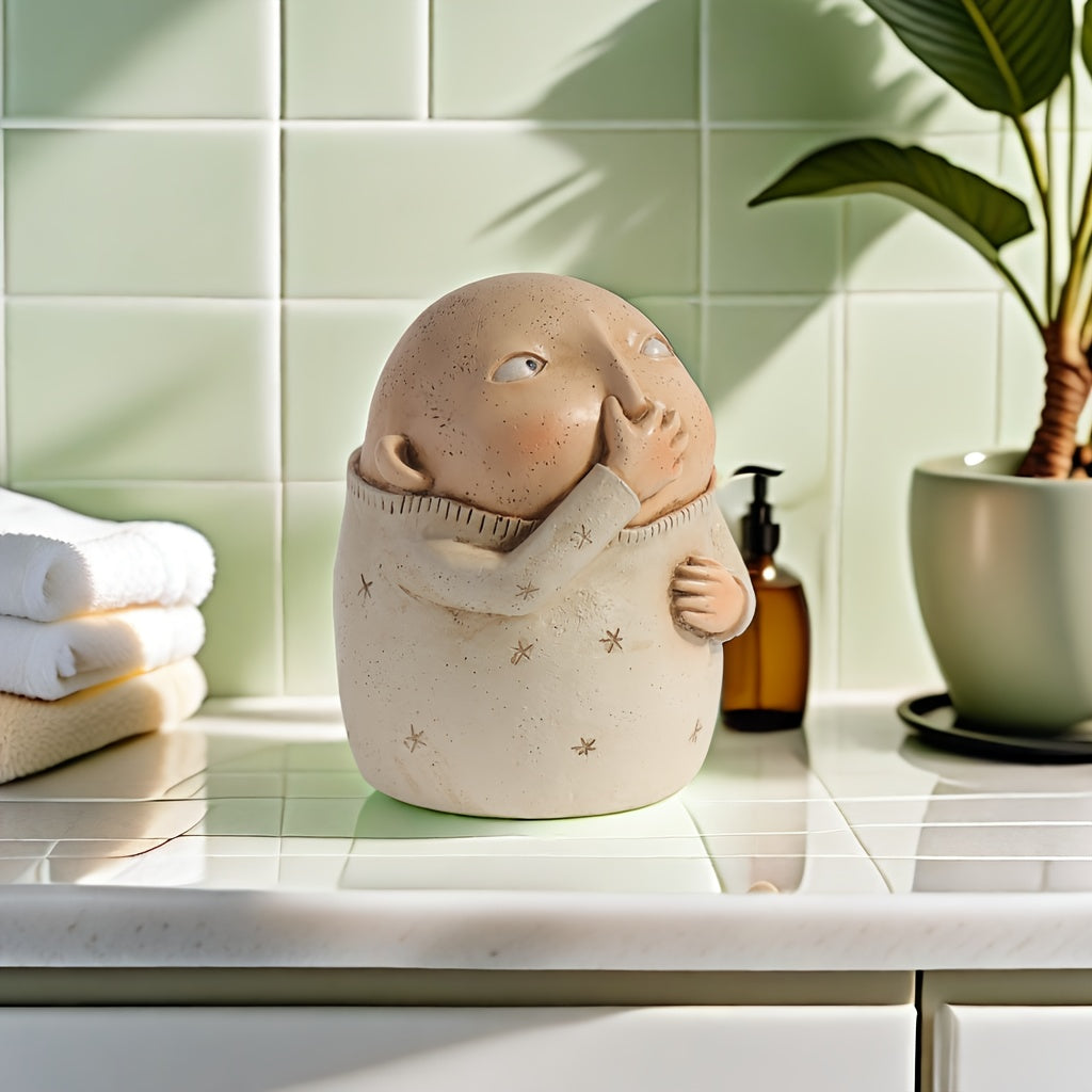 Tnessential Funny Pinching Nose Boy Statue 3D Decor