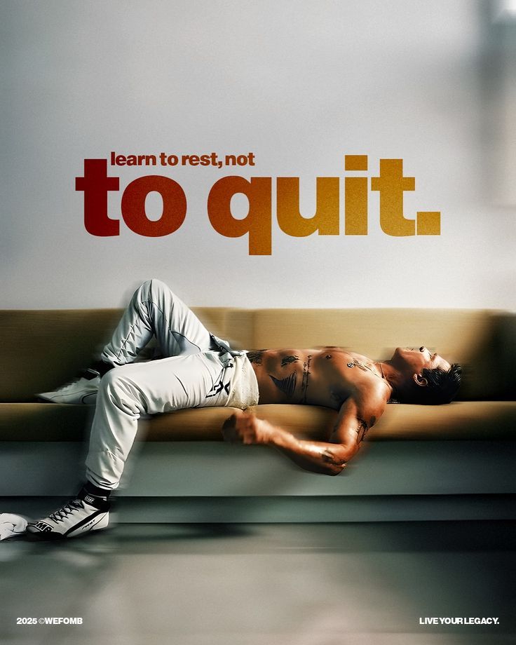 REST DON’T QUIT MOTIVATION CANVAS POSTER