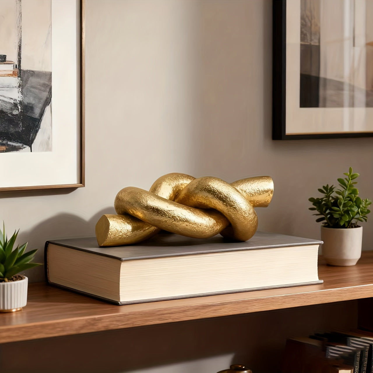 Tnessential Modern Abstract Geometric Resin Statue 3D Decor