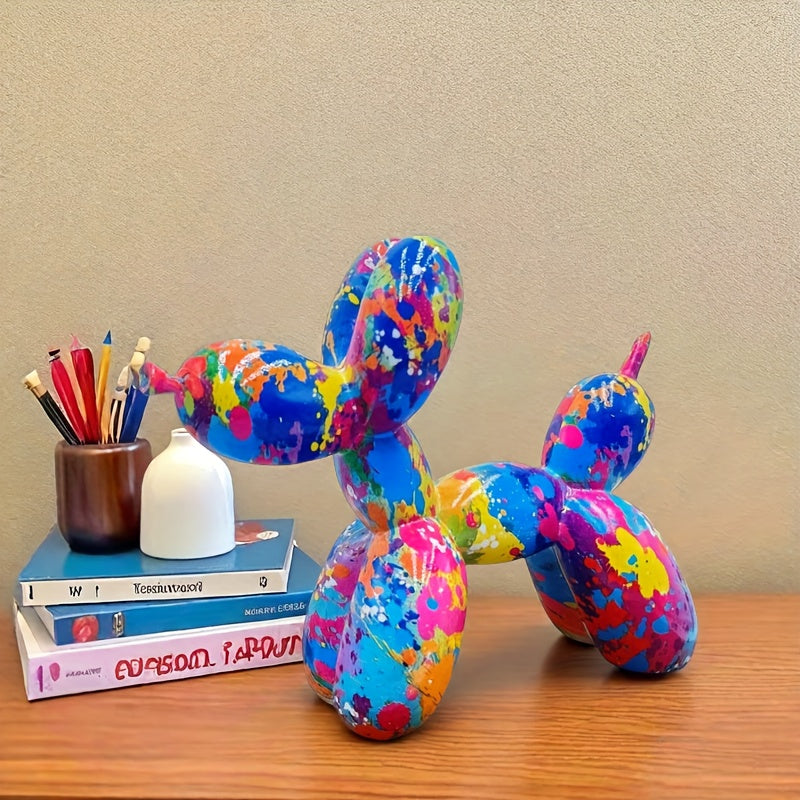 Tnessential Collectible Figurines 1pc Colorful Balloon Dog Sculpture 3D Decor