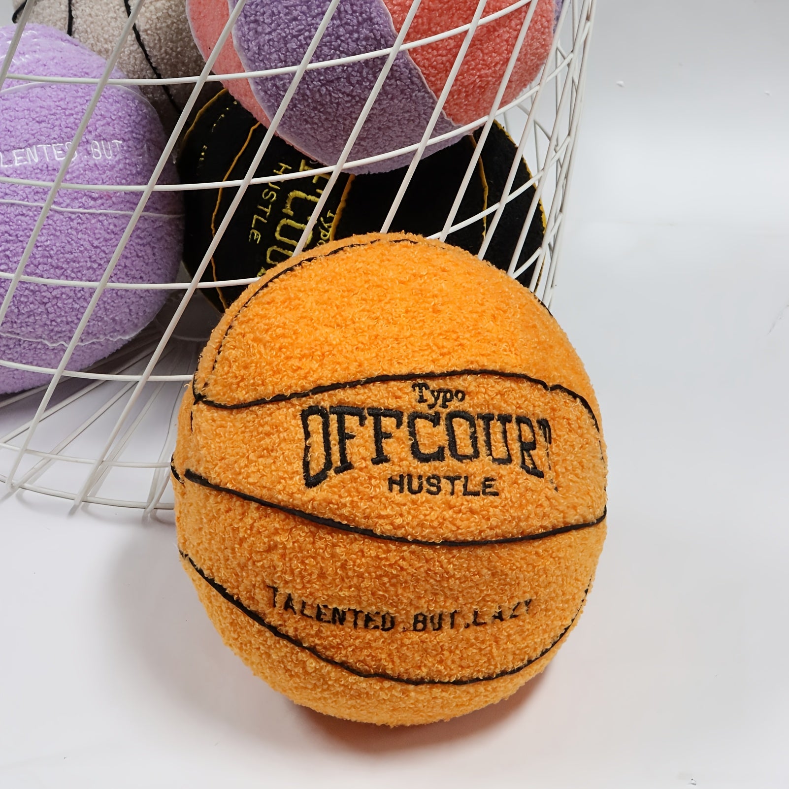 Tnessential Offcourt Basketball Toys Soft Basketball Stuffed 3D Decor