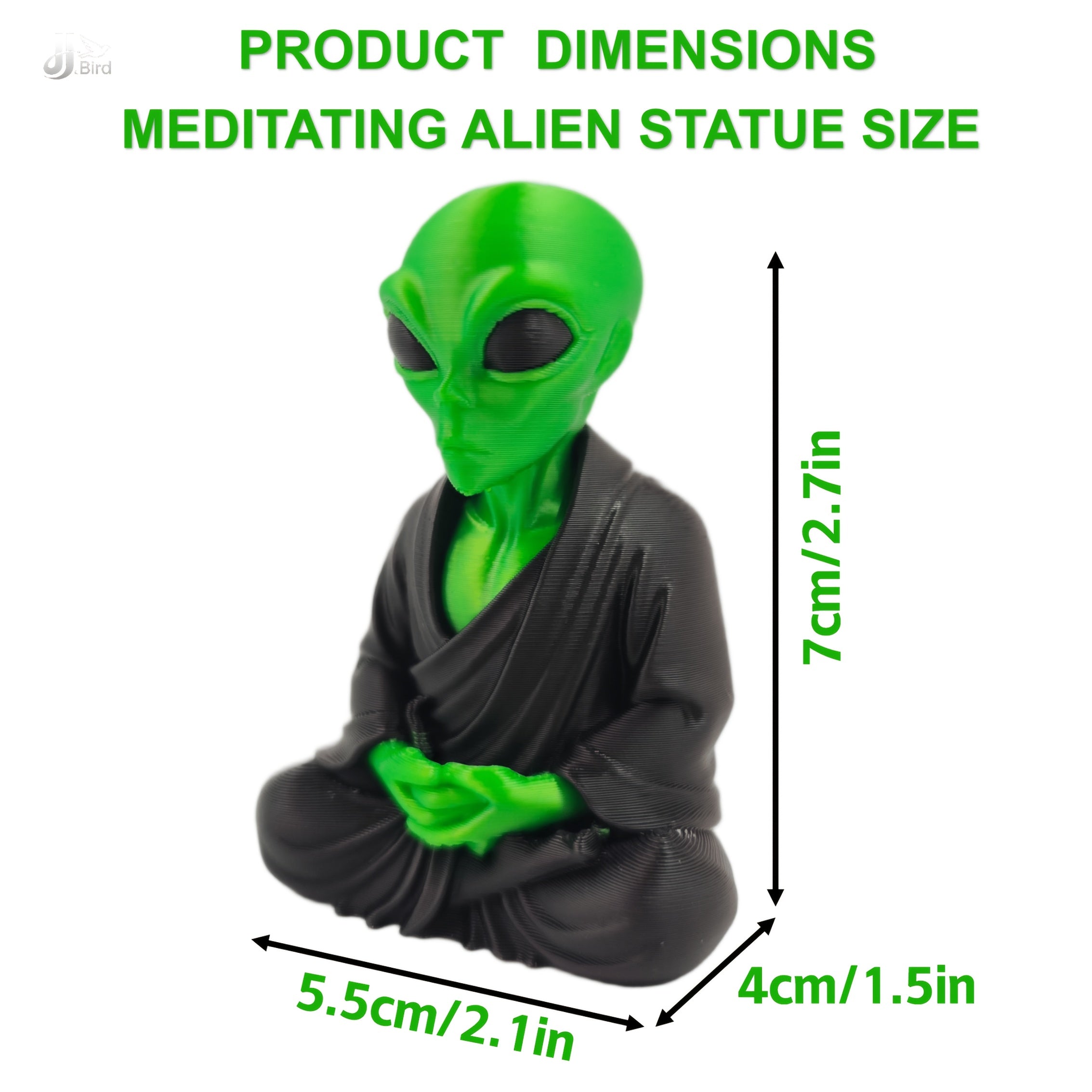 Tnessential Creative Meditating Alien Decorative Ornament 3D Decor