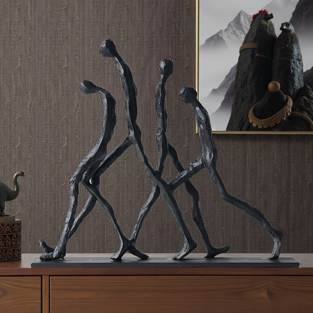Tnessential Metal Abstract Humanoid Sculpture Art Piece 3D Decor