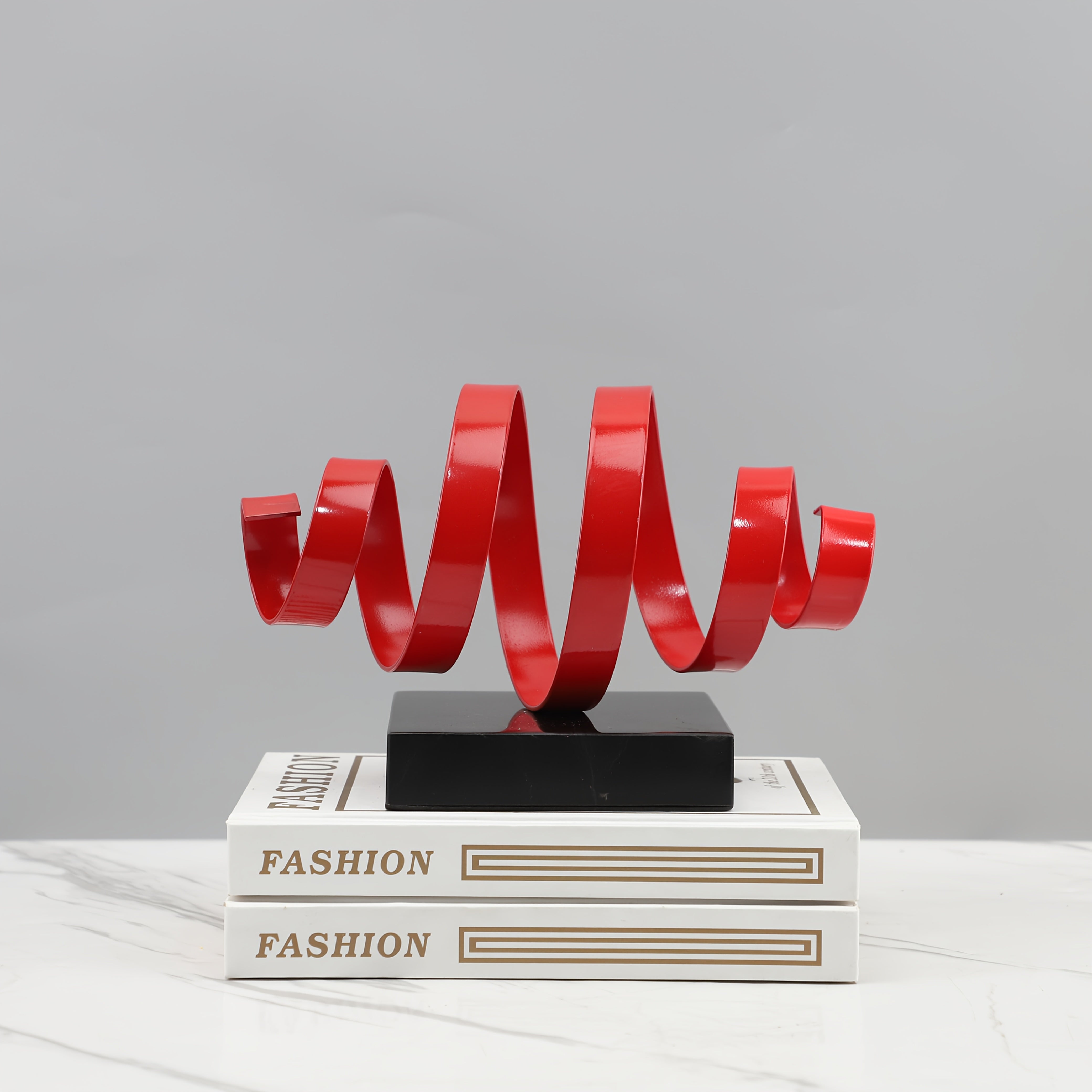 Tnessential Single Piece of a Heavy Modern Minimalist Abstract Metal 3D Decor
