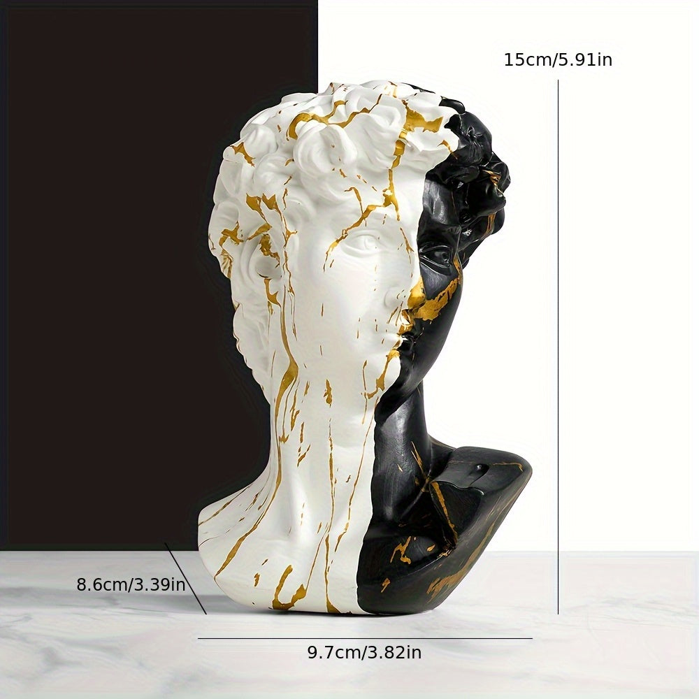 Tnessential Nordic David Figure Head Resin Sculpture 3D Decor
