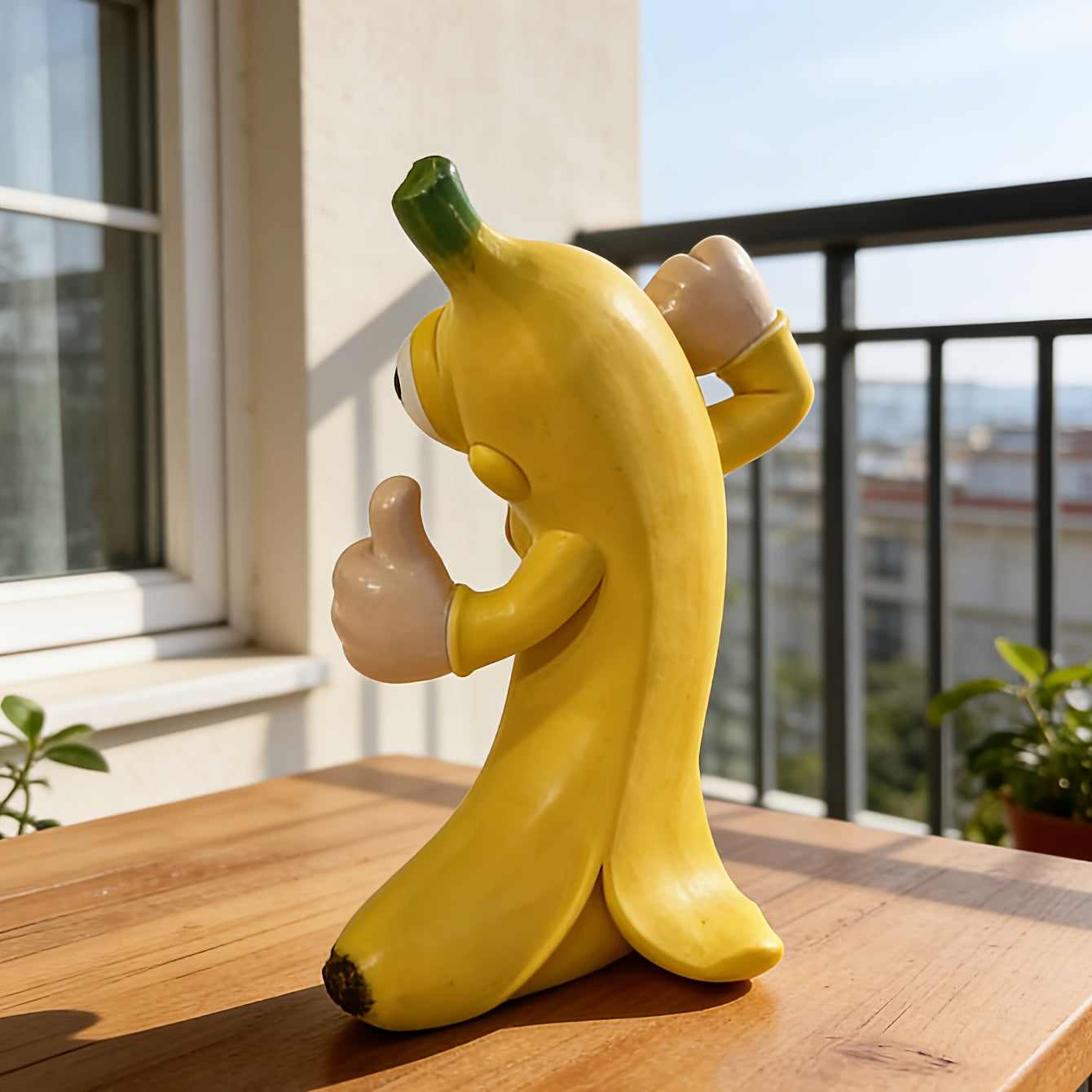 Tnessential Quirky Banana Figurine Made of Resin 3D Decor