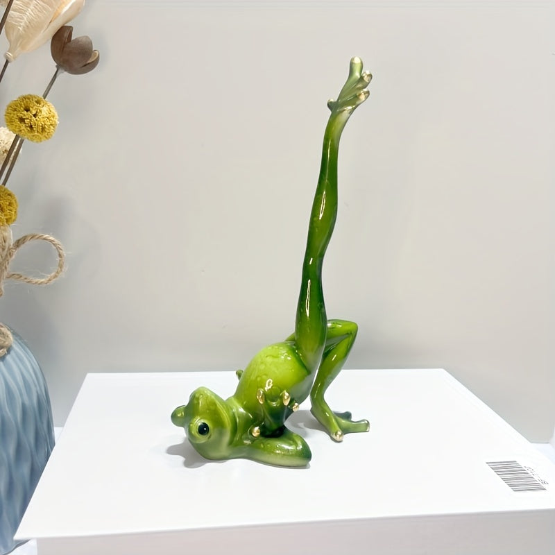 Tnessential Yoga Frog Figurine 3D Decor
