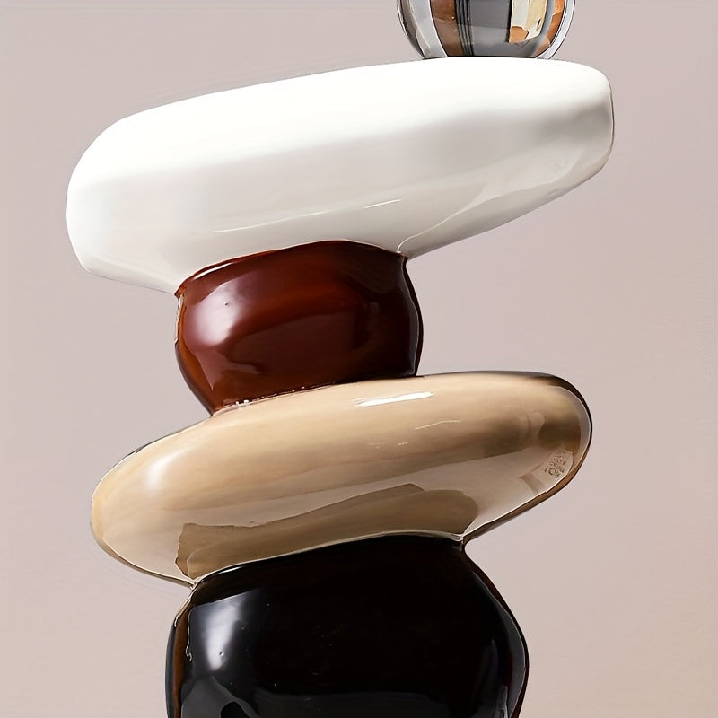 Tnessential Abstract Stone-shaped Statue Ornaments 3D Decor