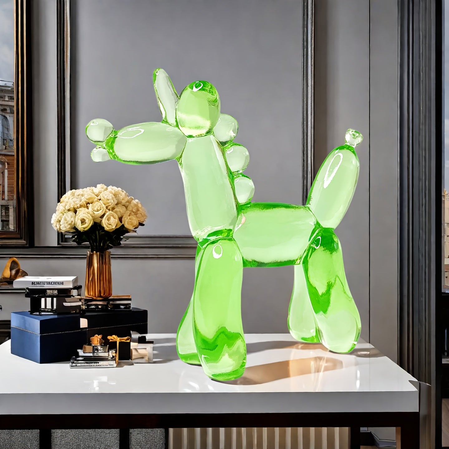 Tnessential Charming and Adorable Transparent Balloon Unicorn Resin 3D Decor