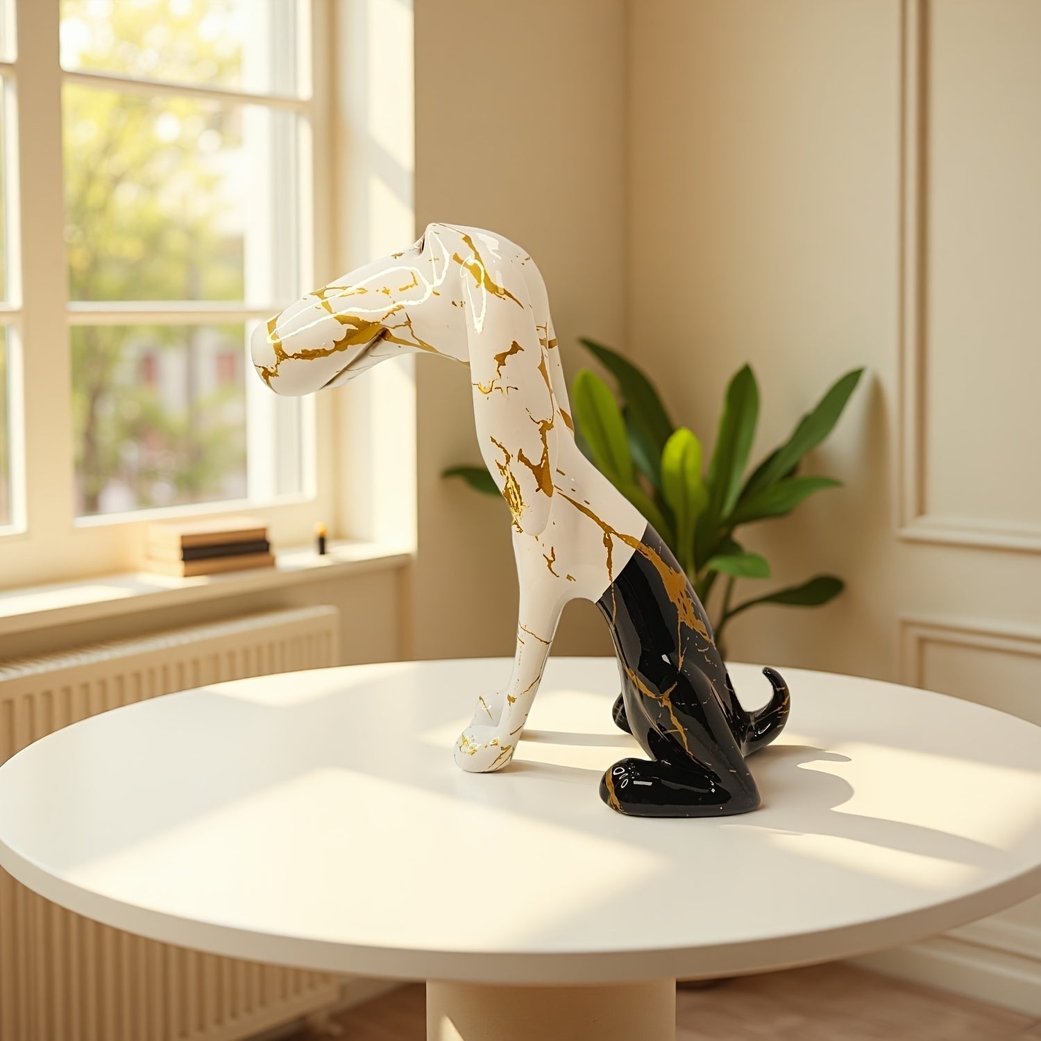 Tnessential Creative White Big-mouthed Dachshund 3D Decor