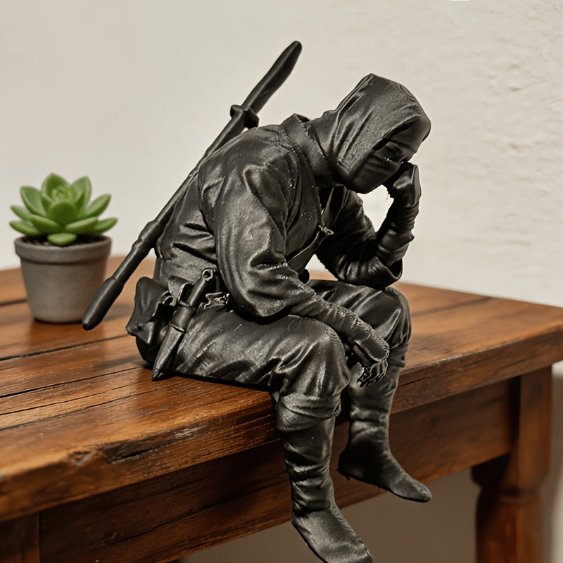 Tnessential Sad Ninja Figurine 3D Decor