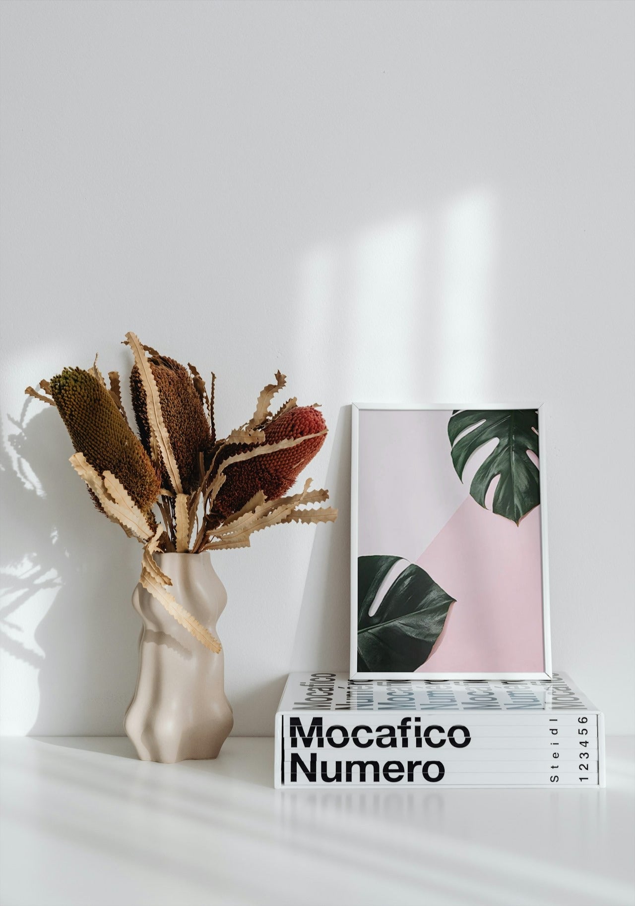 AESTHETIC PINK LEAF CANVAS POSTER