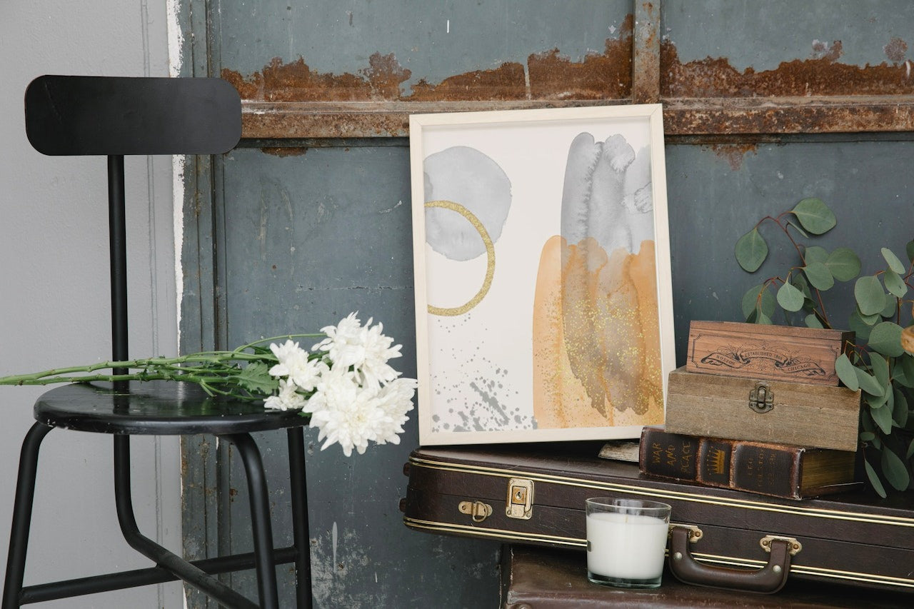 ABSTRACT PAINTING CANVAS POSTER