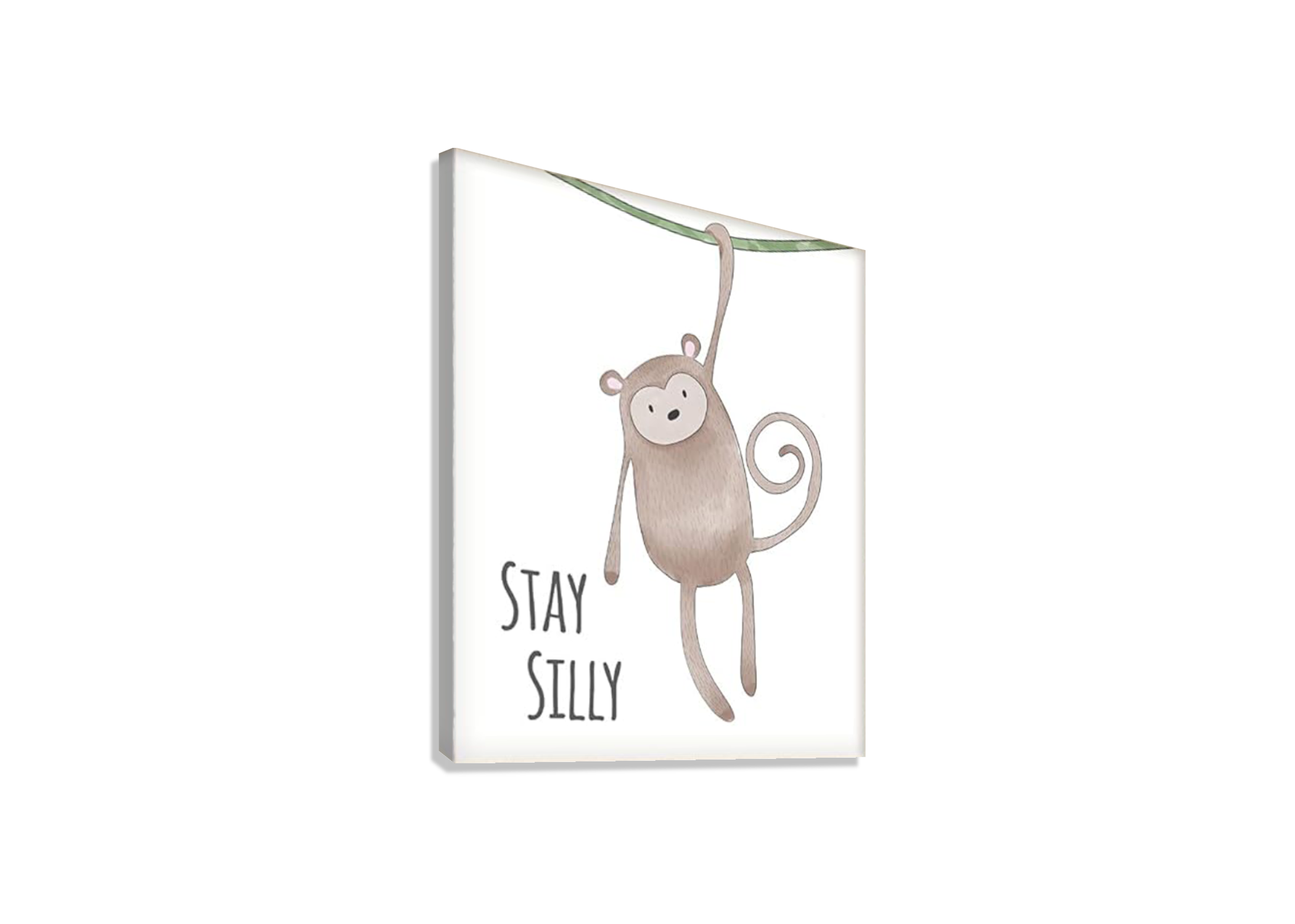 CUTE MONKEY NURSERY CANVAS POSTER