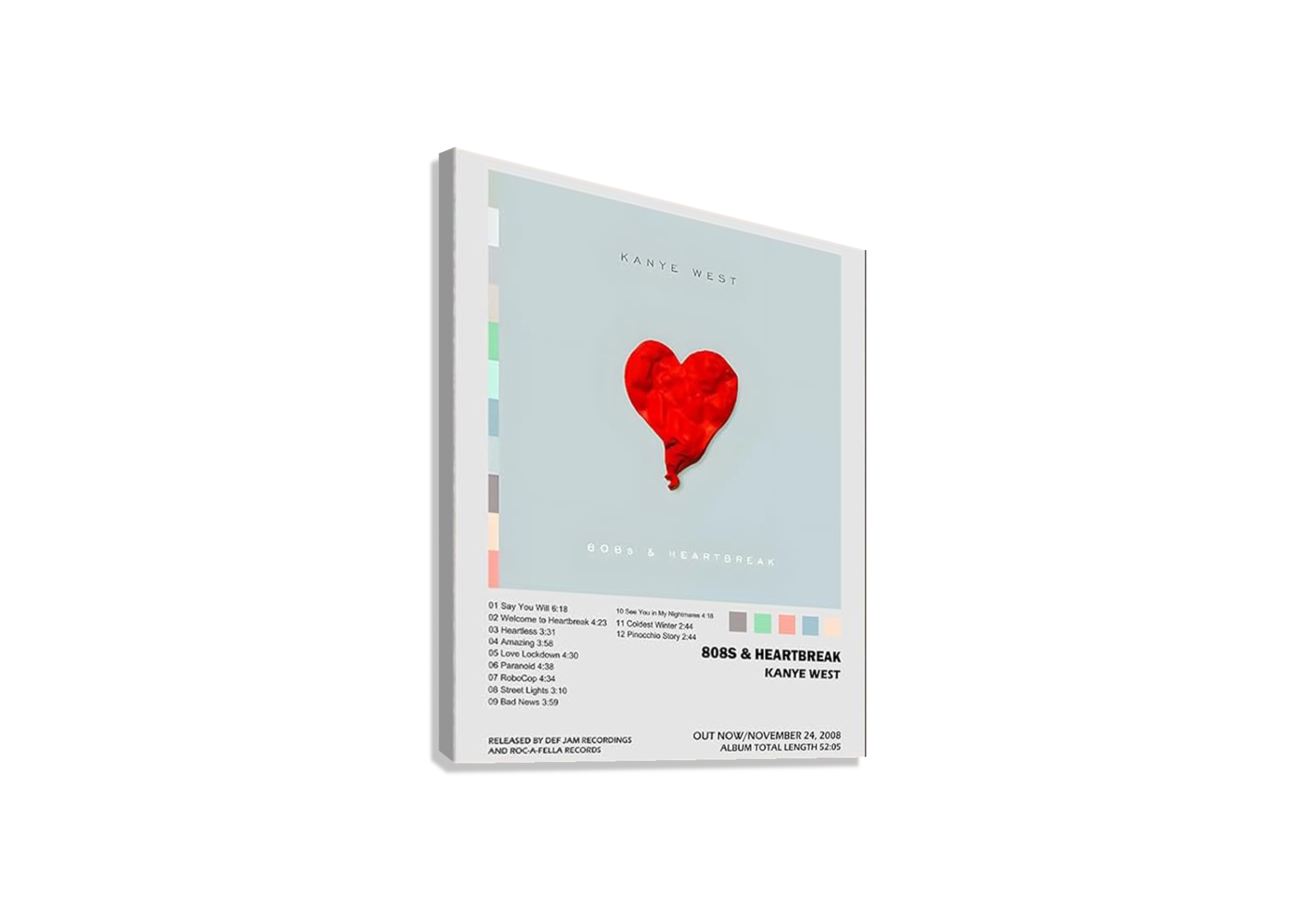 KANYE WEST 808S & HEARTBREAK CANVAS POSTER