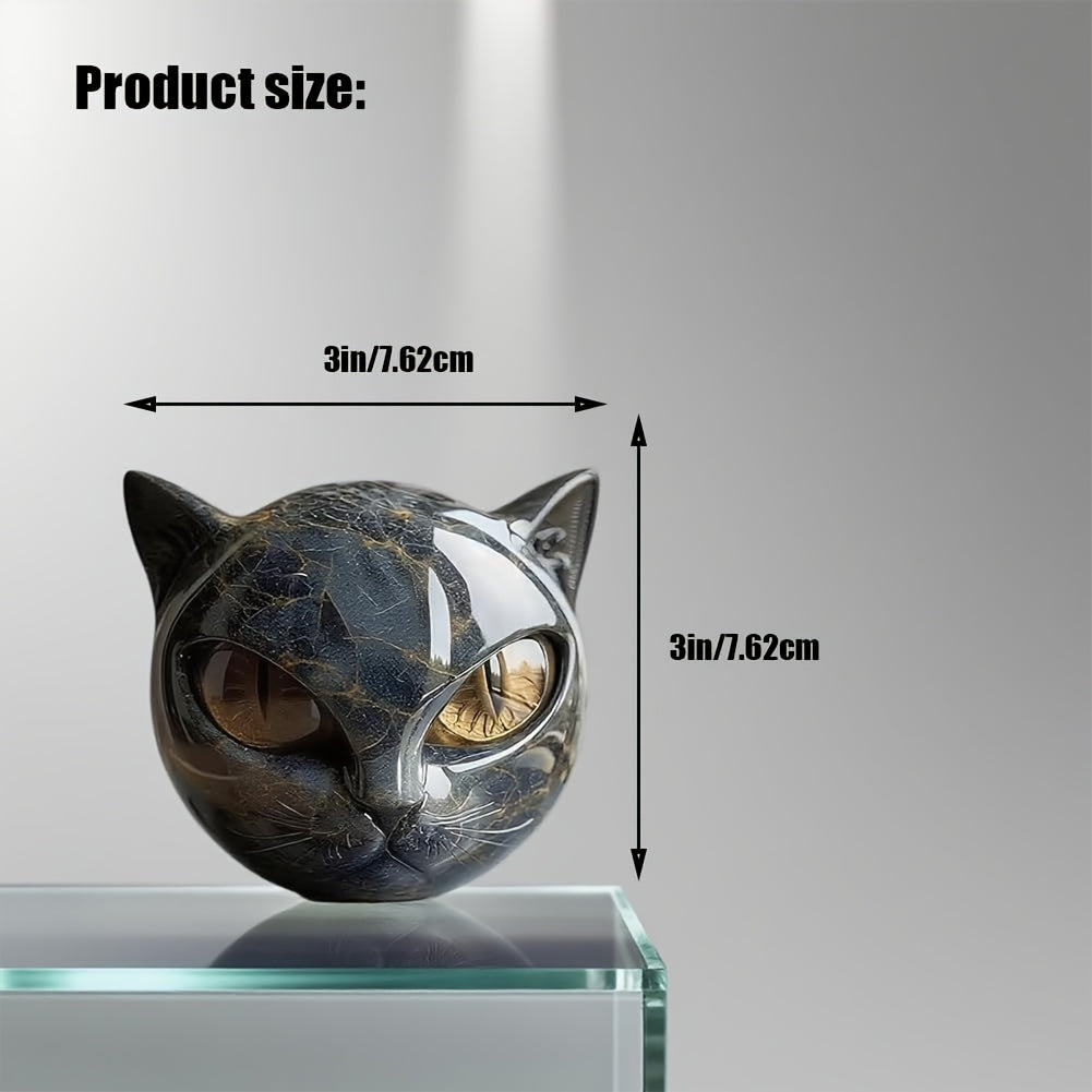Tnessential Luxury Black Cat Resin 3D Decor