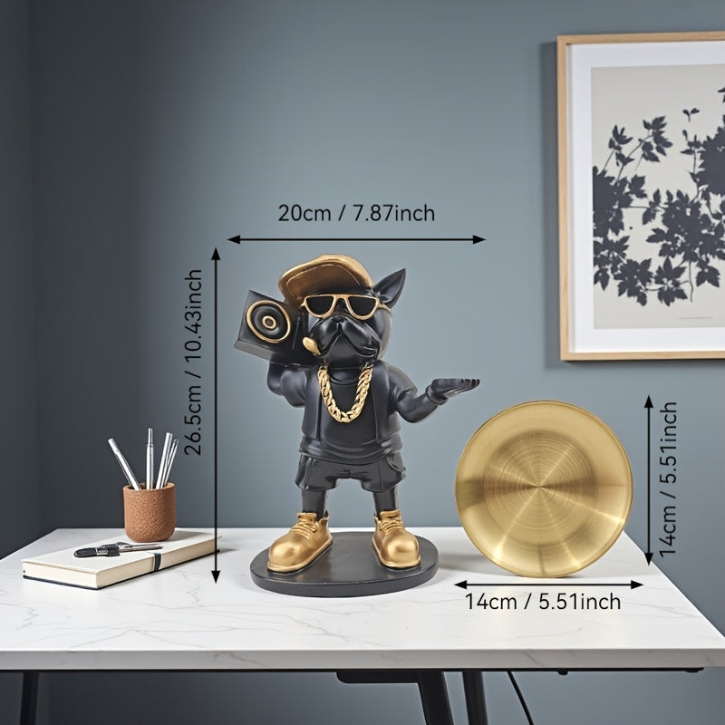 Tnessential French Bulldog Figurine Desk Decor 3D Decor