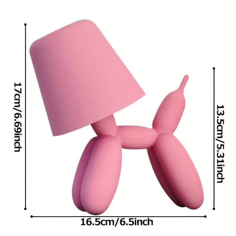 Tnessential Creative and Romantic Balloon Dog Table Lamp with Touch 3D Decor