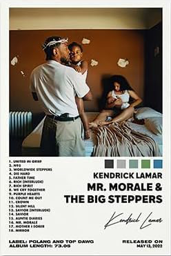 KENDRICK LAMAR "MR MORLE " CANVAS POSTER
